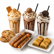 MILKSHAKES AND DESSERTS
